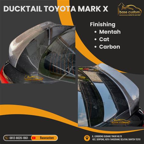 Jual Ducktail for Toyota Mark X - mentah - Kota Tangerang Selatan ...