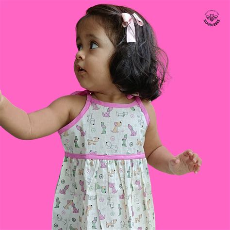 Pink Pups Strappy Dress – Bumblebee Baby Wear
