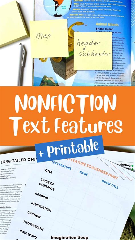 Teach Nonfiction Text Features (+ Free Scavenger Hunt) - Imagination Soup