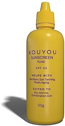 Kanpeki Kouyou Fluid Sunscreen SPF 50 with No White Cast | Lightweight ...