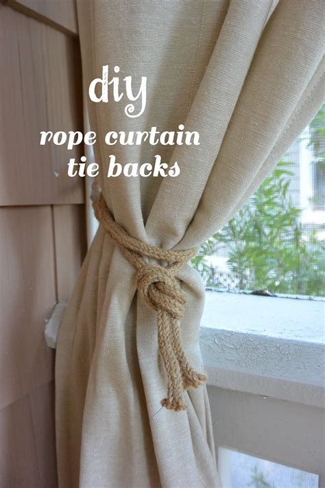 Outdoor Curtains and DIY Rope Curtain Tie Backs | Stripes and Whimsy