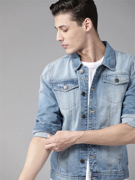 Roadster Men Blue Washed Denim Jacket - Price History