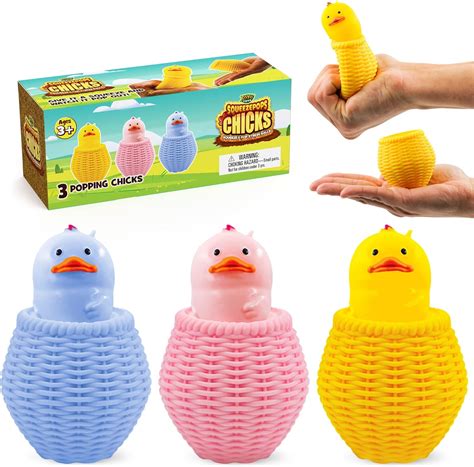 Buy Yoya Toys Squeezepops Chick Squishy - Bird Squishy Fidget Toy ...