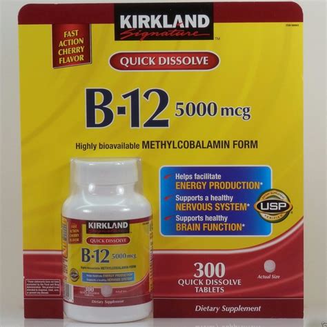 Kirkland Signature Vitamin B-12 - 5000 Mcg - 300 Caps. - R$ 261,77 em ...