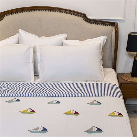 Float The Boat Kids Reversible Dohar | AC Covering Sheet– muddnme