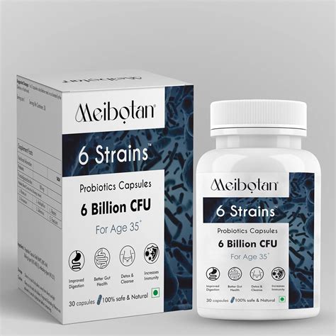 Meibotan Probiotics Supplement 6 Strains with 6 Billion CFU For Men ...