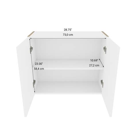 EBSU Eklipse 30.25-in W x 24.5-in H x 12.38-in D Perle Door Wall Ready ...