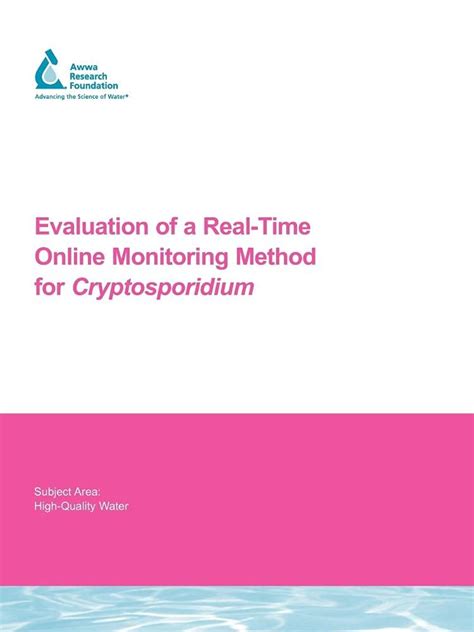 Evaluation of a Real-Time Online Monitoring Method for Cryptosporidium ...