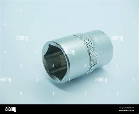 Chrome-vanadium steel Hex wrench socket on white background Stock Photo - Alamy