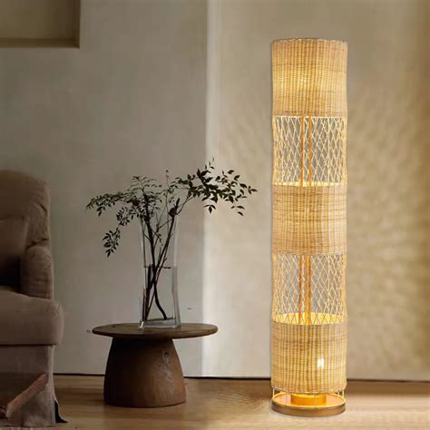 3-Lights Rattan Unique Floor Lamp | Unique floor lamps, Rattan floor ...