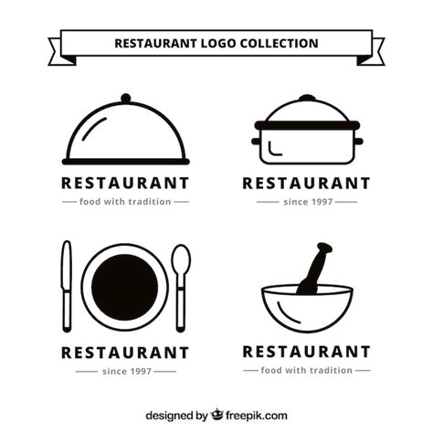 Resturant logo collection | Free Vector