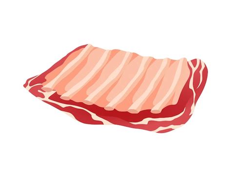 Fleischprodukt oder rohes Fleisch Illustration für Konzeptprodukt des ...