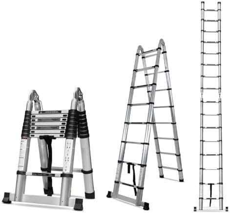 Telescopic Fiberglass Extension Ladder Compact Non Conductive ...