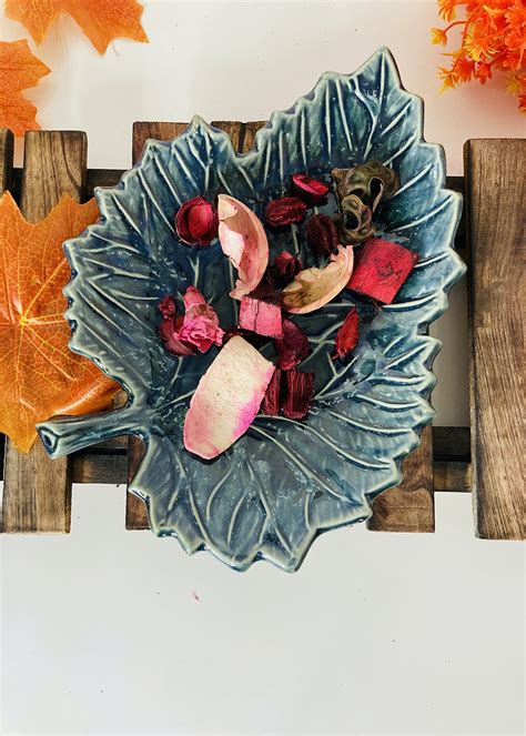 Get Royal Blue Maple Leaf Platter at ₹ 1299 | LBB Shop