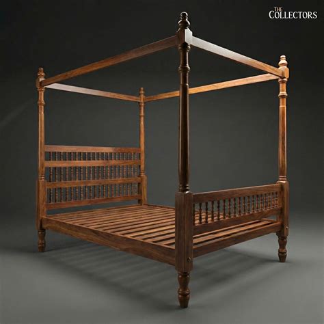 Shop Malabar Residency House Four-Poster Bed, Vintage 4 Poster Bed ...