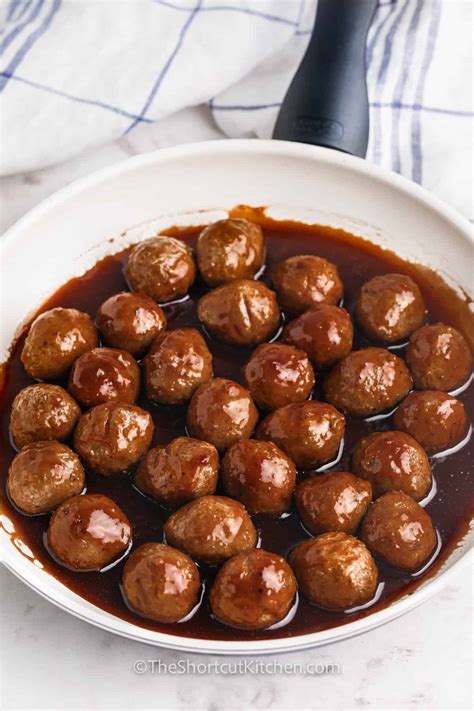 Easy BBQ Meatballs (3 Ingredient Recipe!) - The Shortcut Kitchen