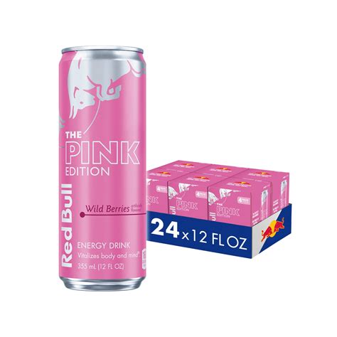 Red Bull Pink Edition Energy Drink, Wild Berries, 12 fl. oz., 6 x 4 ...