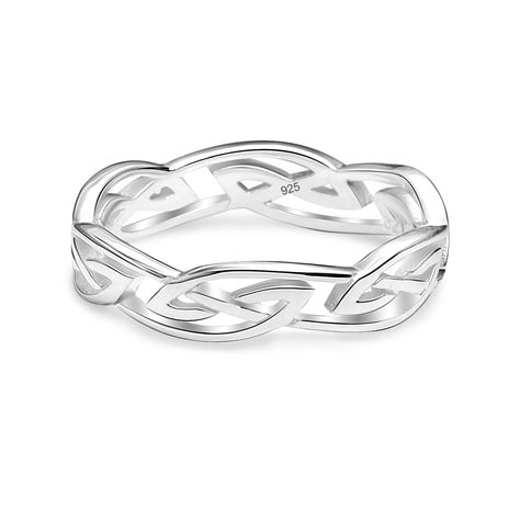 Buy 925 Sterling Silver Vintage Eternity Wedding Celtic Knot Ring for Women