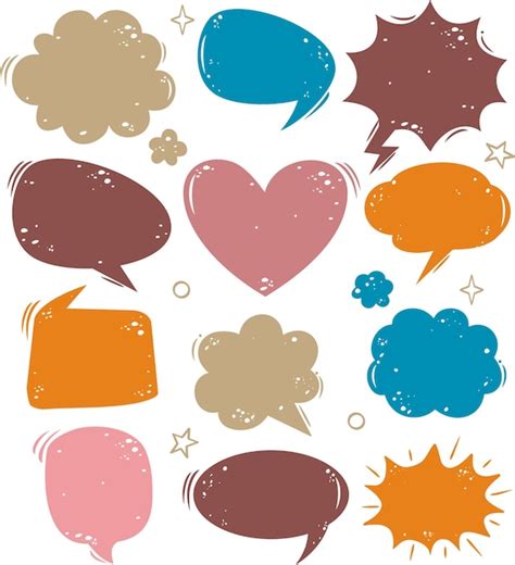 A collection of comic speech bubbles | Premium Vector