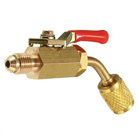 Generic Red Brass Shut Valve For A/C Charging Hoses Hvac 1/4 Inch Ac ...