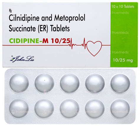 Cidipine M 1025 Mg Tablet Er 10 - Uses, Side Effects, Dosage, Price ...
