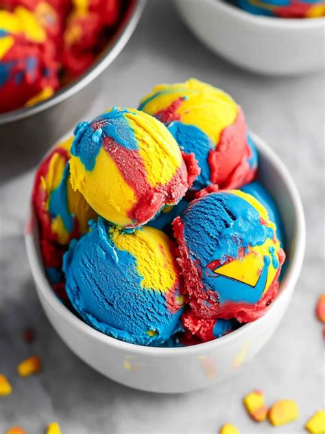 Ultimate No Churn Superman Ice Cream - Deliciously Colorful Treat