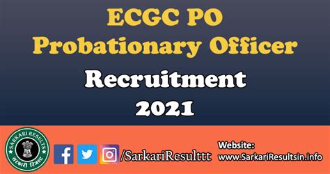 ECGC PO Probationary Officer Final Result with Marks 2021