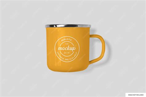 Premium PSD | Mug enamel mockup