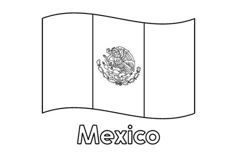 Flag Mexico Mexican Coloring Pages Bandera Clip Para Colorear Printable ...