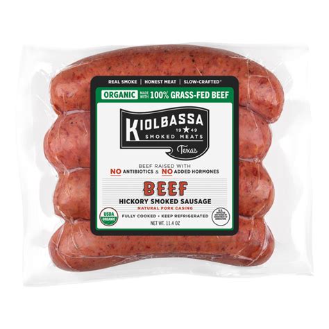 Organic Beef Smoked Sausage - Kiolbassa
