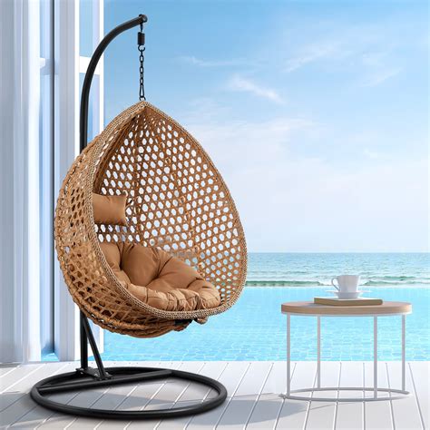 Hanging Egg Chair With Stand Hanging Egg Swing Chair W/350lbs Stand