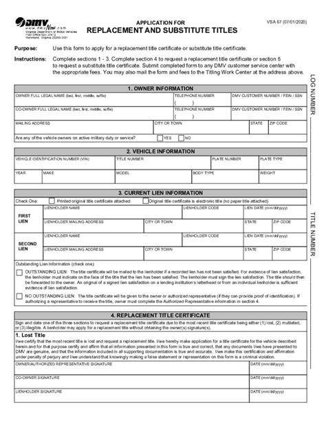 2020-2026 Form VA VSA 67 - Blank Fillable Template | Fill Out, Print ...
