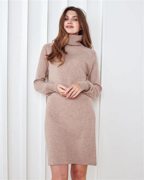 Cream Cashmere Sweater Dress