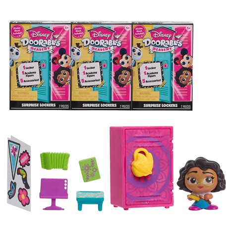 Buy Disney Doorables Academy Surprise Locker 3 Pack, Collectible Figure ...
