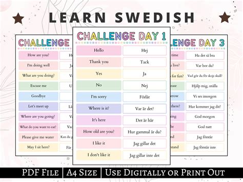 Swedish Language Learning | Swedish Workbook | Swedish Practice | Learn ...