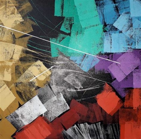 "Untitled 80": Red Oil Painting (24x24) by Sudhir Talmale – ArtZolo.com