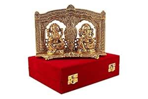 Buy INTERNATIONAL GIFT® Golden Laxmi Ganesh Idol Oxidized Finish with ...