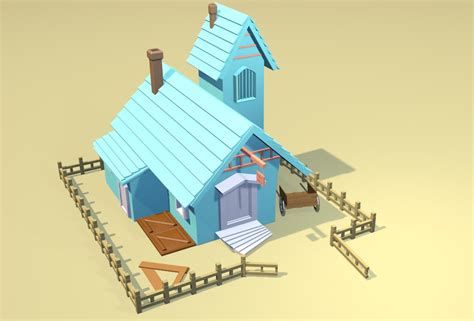 楼房3D建模 别墅3D建模【C4D建模练习】|三维|场景|homleeeee - 原创作品 - 站酷 (ZCOOL)