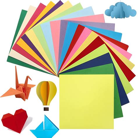Buy 200Pcs Origami Paper, 15x15cm Mixed Colors Origami, Double-Sided ...
