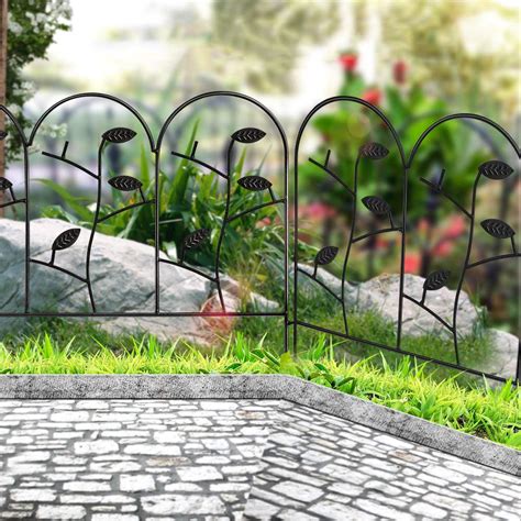 Amagabeli Garden Fence Metal Panels Decorative Garden Fencing Rustproof ...