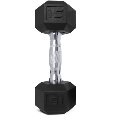 Snapklik.com : CAP Barbell 15 LB Coated Hex Dumbbell Weight