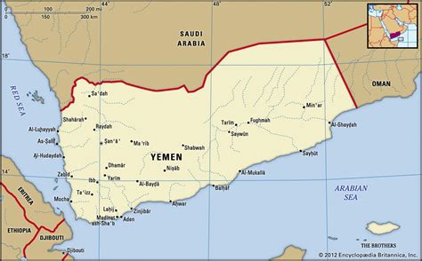 Map of Yemen and geographical facts, Where Yemen is on the world map ...