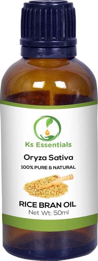 Ks Essentials 100% Pure Rice Bran Oil (Oryza Sativa) Natural ...