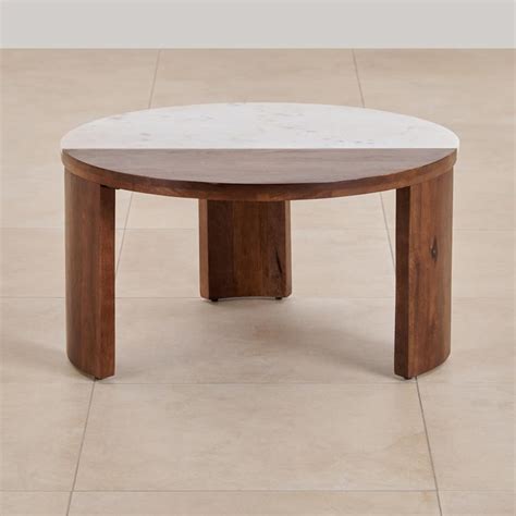 Buy Abby Marble Top Coffee Table - Brown from Home Centre at just INR ...