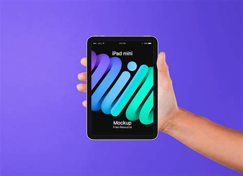 Free Holding Hand iPad Mini Mockup PSD - Good Mockups