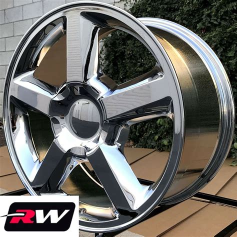20 inch Chevy Silverado 1500 LTZ 5308 Factory Style Wheels Chrome Rims 6x139.7