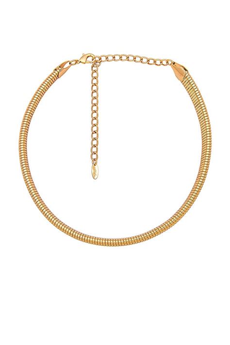 Ettika Coil Choker Necklace in Gold | REVOLVE