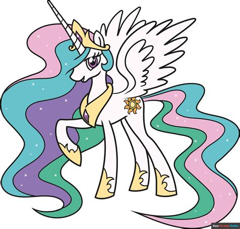 How to Draw Princess Celestia from My Little Pony - Really Easy Drawing ...