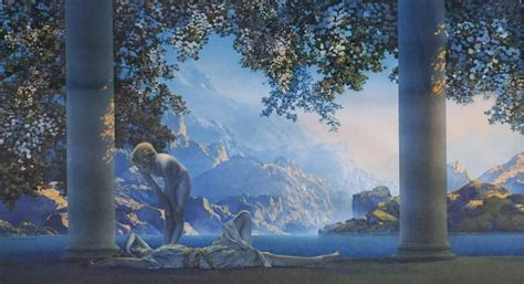 Lot - After Maxfield Parrish, Daybreak, Chromolithograph, Frame: 21 3/4 ...
