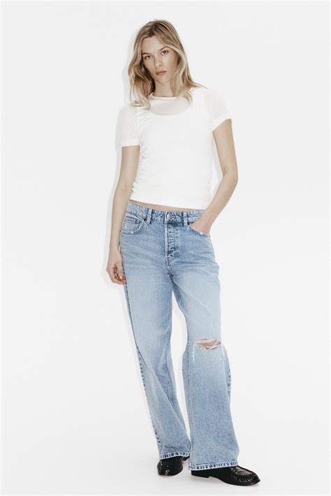 Wide Regular Jeans - Light denim blue - Ladies | H&M IN
